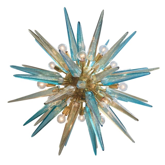 Murano Glass Prism Sputnik For Sale - Image 4 of 9