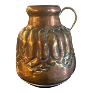1950s Egyptian Hammered Copper Cream Pitcher