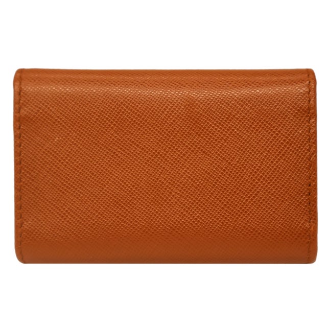 Contemporary Prada Tobacco Saffiano Leather Portamon Key Case Card Holder, 2016. For Sale - Image 3 of 8