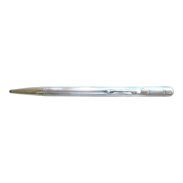 Sterling Silver Antique Retractable Propelling Pencil For Sale