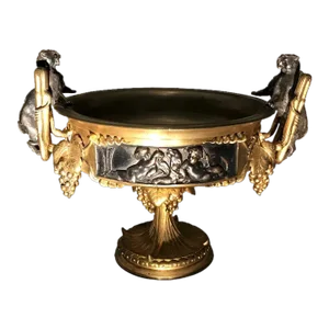 Late 19th Century Gilt Bronze European Tazza