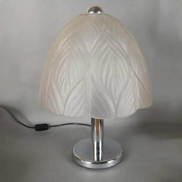 1960s German Chrome & Cut Glass Table Lamp from Peill & Putzler, 1960s For Sale - Image 5 of 8
