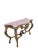 French Antique Louis XV Style Carved Console Table With Pink Marble Top For Sale - Image 3 of 8