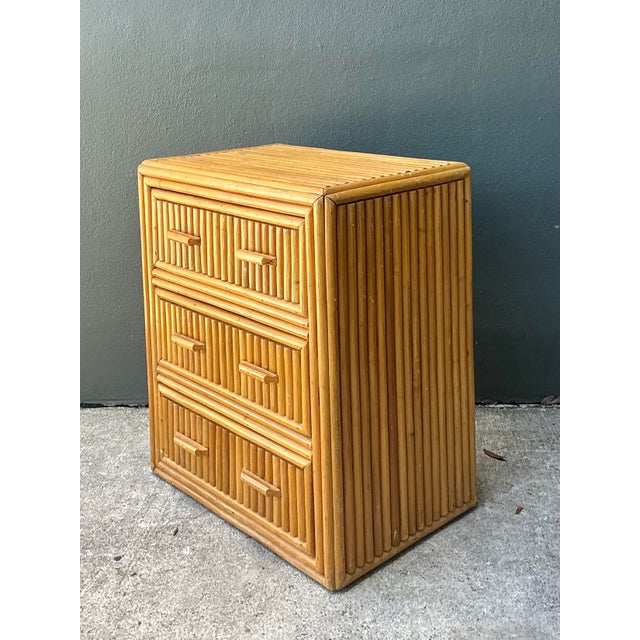 Vintage Stacked Rattan Chest of Drawers For Sale - Image 4 of 12