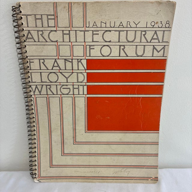 The Vintage Architectural Forum January 1938 Frank Lloyd Wright Issue focuses on the renowned architect's work,...