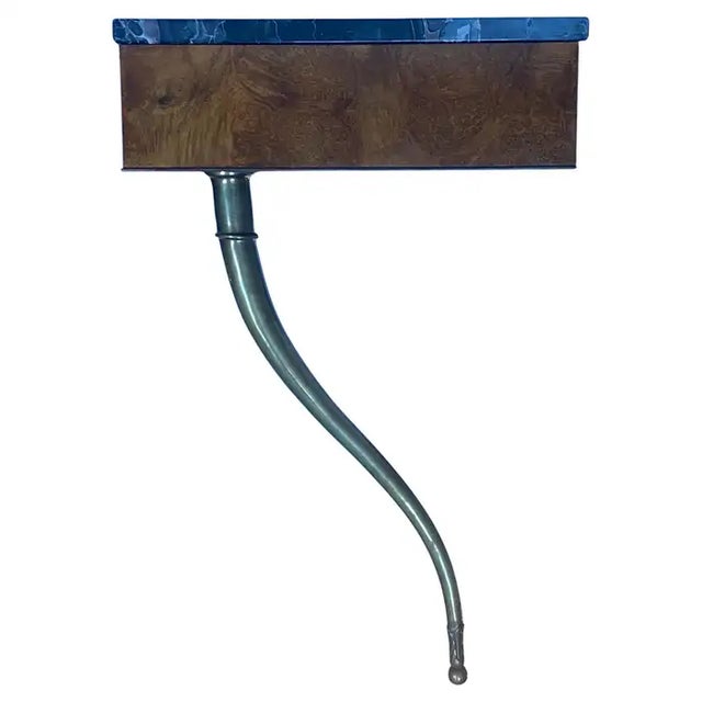 Pair of Neoclassical style burlwood and brass console tables 'Beacon Hill Collection' by Kaplan Furniture, 20th Century....