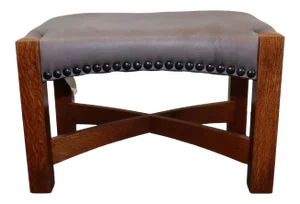 L & J G Stickley Oak Arts & Craft Footstool