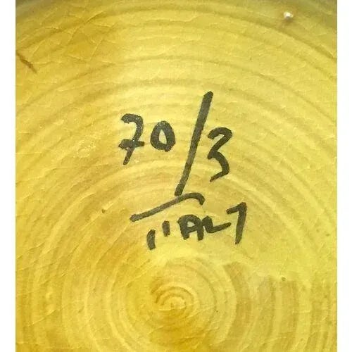 Mustard Mid-Century Modern Bitossi Floral Vase For Sale - Image 8 of 9