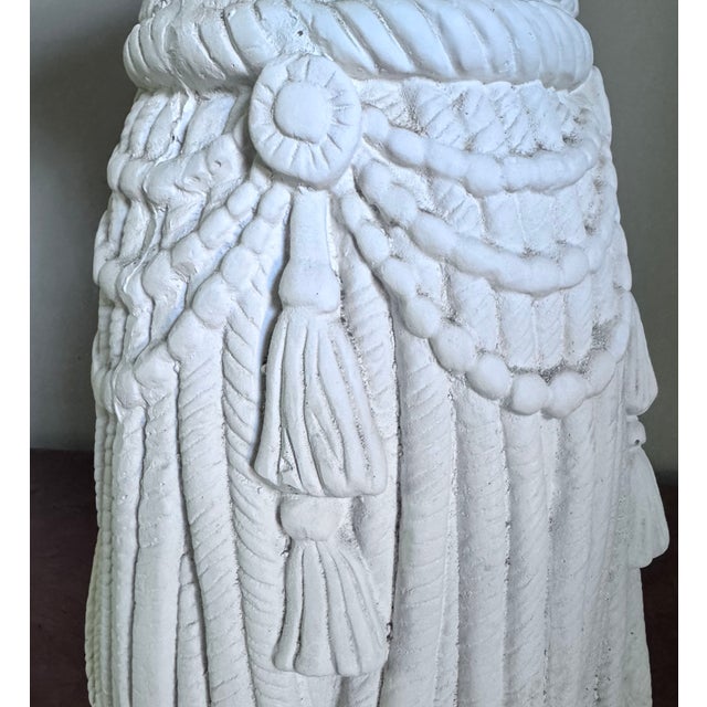 Sculpture Materials Mid 20th Century Plaster Tassel Side Table in the Style of Dorothy Draper For Sale - Image 7 of 13