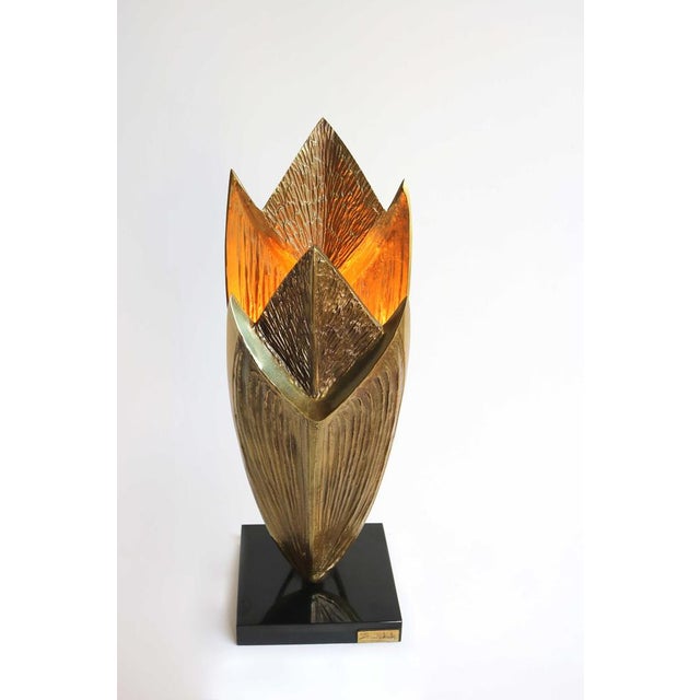 Cythere Bronze Table Lamp by Chrystiane Charles for Maison Charles, France, 1970s For Sale - Image 15 of 18