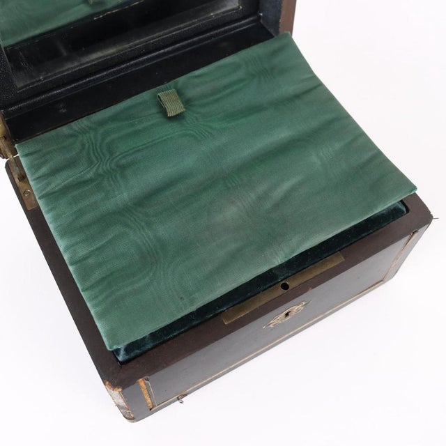 Black 19th Century Sewing Box in Ebony Veneer For Sale - Image 8 of 15