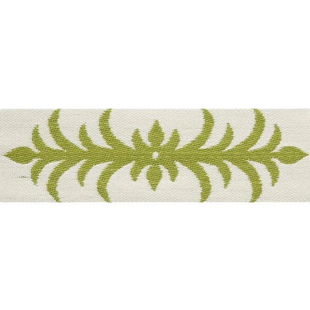 Sample - Schumacher X Celerie Kemble Acanthus Tape in Moss For Sale