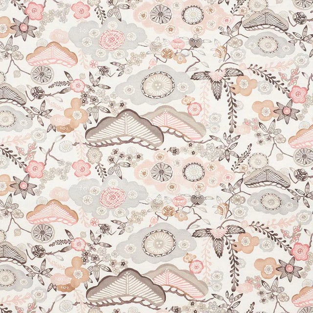 Sample - Schumacher Yume Fabric in Blush For Sale