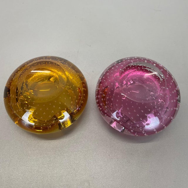 Murano Glass Bubble Structure Ashtrays, Italy, 1970s, Set of 2 For Sale - Image 18 of 18