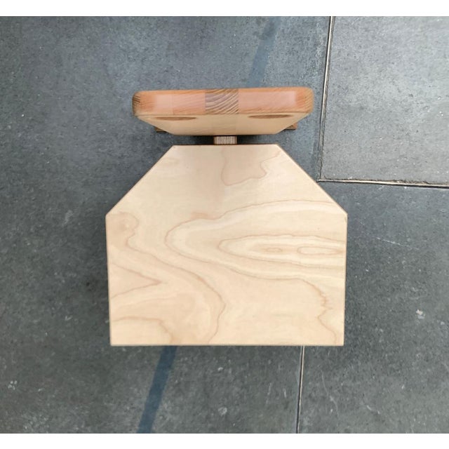 Postmodern Brutalist Wooden Children Chair, 1990s For Sale - Image 4 of 18