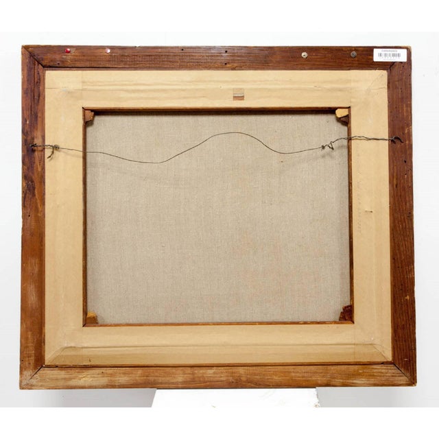 Modern Samuel Sigaloff, Jewish Peddlers on Market Day Modernist Judaica OIl Painting Cubist Abstraction For Sale - Image 3 of 3