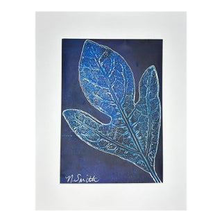 Botanical Impressions No. 08 — Original Acrylic Monoprint Sassafras II For Sale