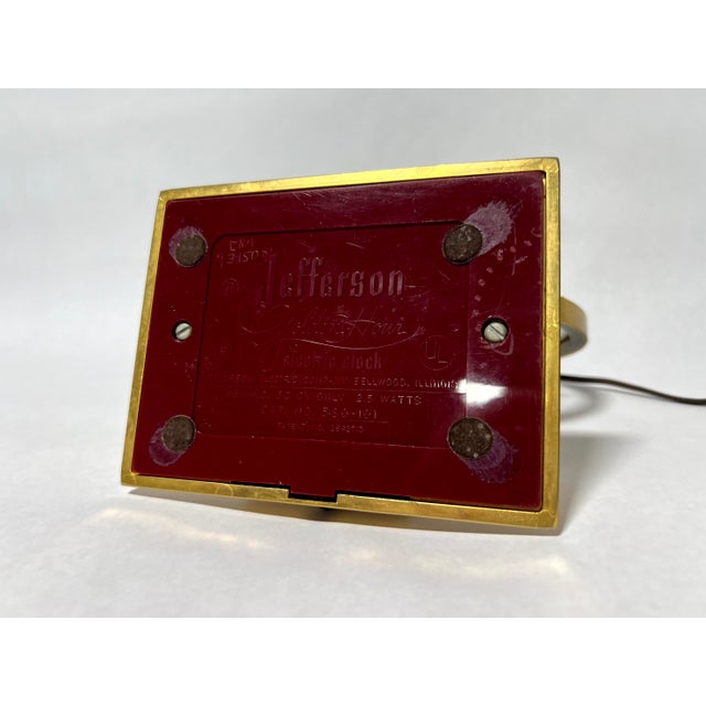 1950s Jefferson Golden Hour Electric Mystery Clock For Sale In Denver - Image 6 of 7