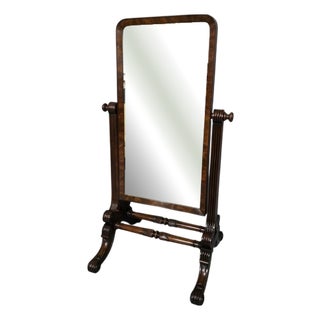 Regency Mahogany Cheval Mirror For Sale
