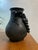 Metal Antique Japanese Bronze Textured Black Metal Floral Vase Meiji Era For Sale - Image 7 of 12