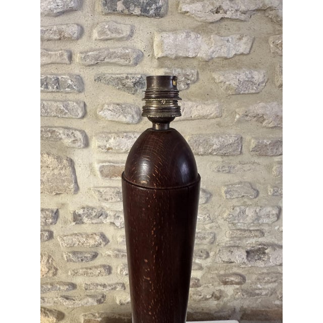 Brown Art Deco Shell Lamp, 1940s For Sale - Image 8 of 17