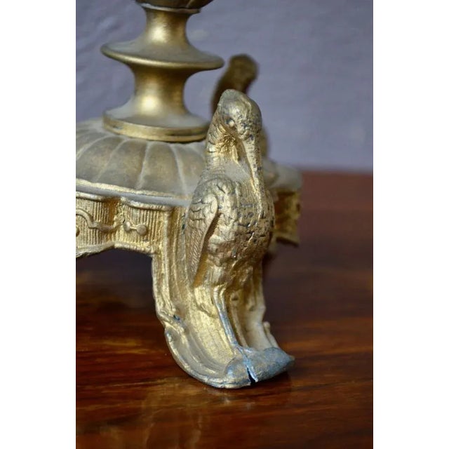 Gold Gilt Bronze Candleholders with Snail Motif, Set of 2 For Sale - Image 8 of 9