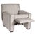 Elegant pair of gray-colored upholstered club chairs mounted on a swivel base by Edward Ferrell for Lewis Mittman....