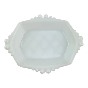 1960s Anchor Hocking Bon Bon Milk Glass Trinket Dish
