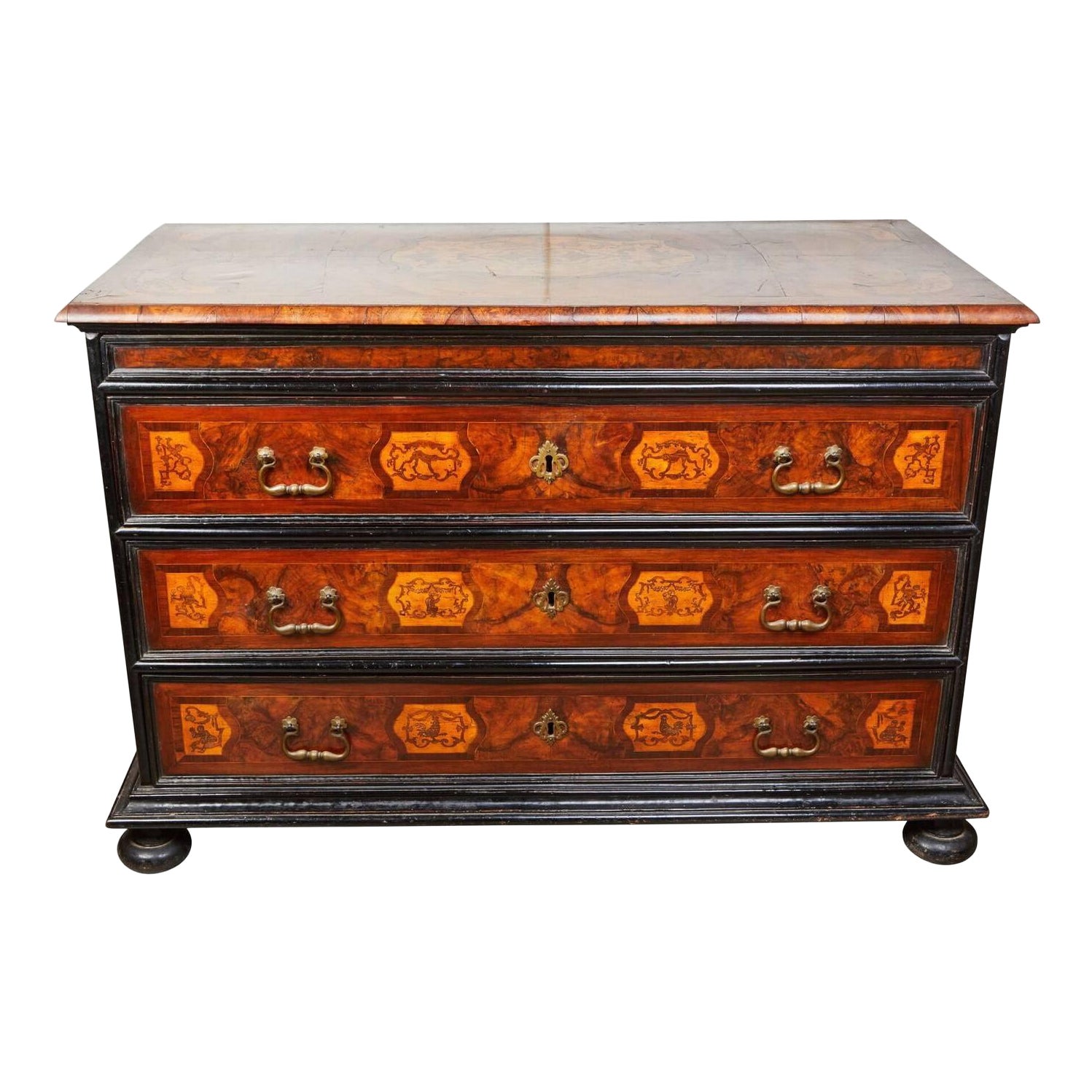 Fabulous, Orientalist, Inlaid Lombardi Commode, circa 1830 | Chairish