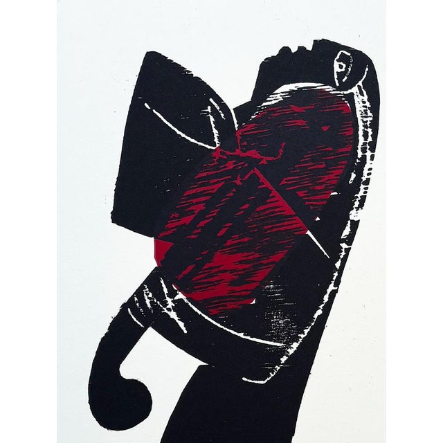 Modern Hap Grieshaber, Composition, 1966, Woodblock Print For Sale - Image 3 of 6