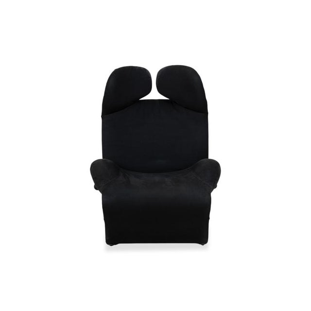 Wink Armchair in Black Fabric by Toshiyuki Kita for Cassina For Sale - Image 15 of 16