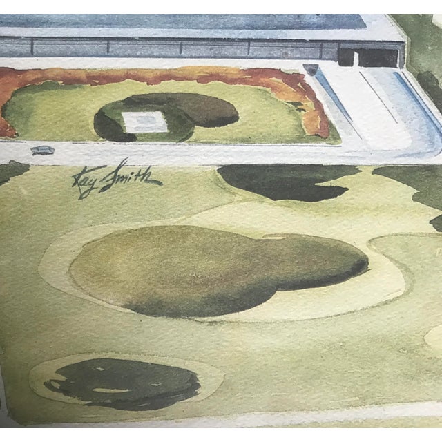 Chicago Harbour Original Watercolor Landscape - Signed and Framedby Kay Smith For Sale - Image 4 of 6