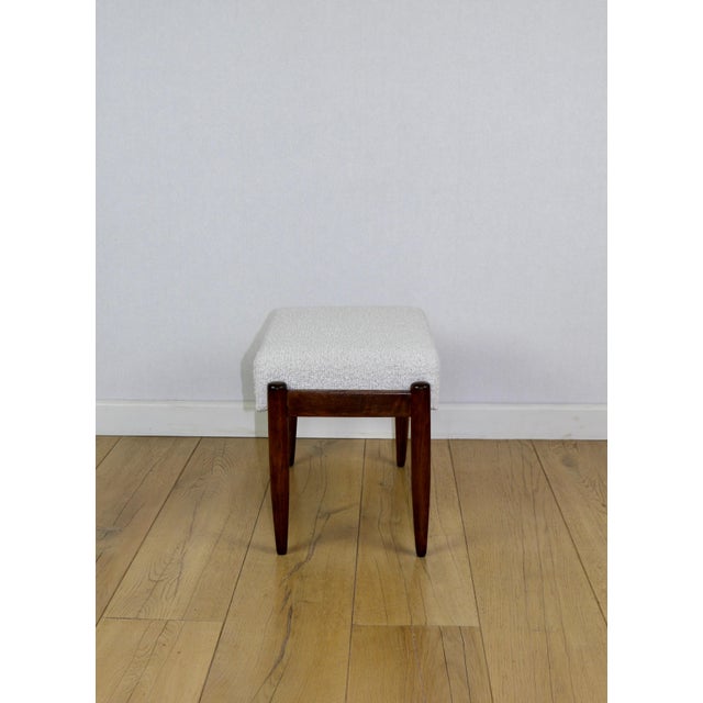 Cream Bouclé Ottoman from Edmund Homa, 1970s For Sale - Image 3 of 10