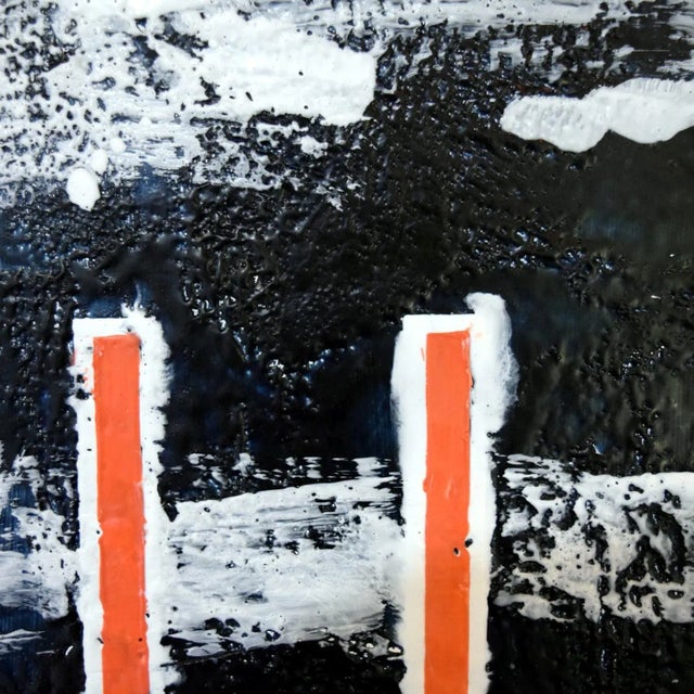 Three Horsemen And This Other Guy 2019 Encaustic wax & oil colour on deep-fame board 600 x 600 mm