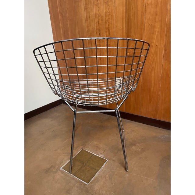 Knoll 1950s Mid Century Harry Bertoia Chrome Chair for Knoll For Sale - Image 4 of 9