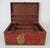 Ruby Red Anglo-Indian, Asian Hand-Crafted & Painted Large Lidded Storage/Chest With Brass Hardware For Sale - Image 8 of 18