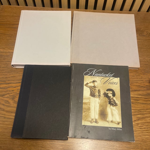 Late 20th Century Curated Nantucket Book Stack With Cheryl Fudge Shell Sculpture For Sale - Image 5 of 5