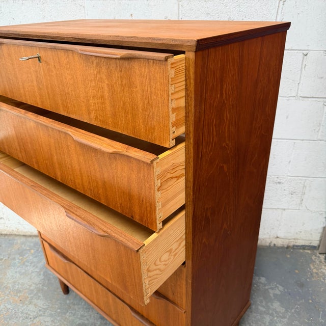 Danish Modern Teak 6 Drawer Commode 1950's, Ejsing Møbelfabrik For Sale - Image 4 of 6