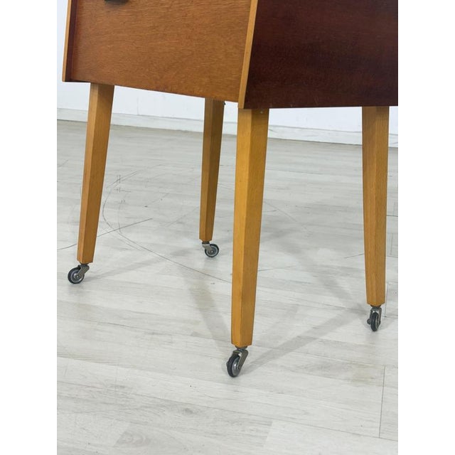 Wood Mid-Century Sewing Table with Drawers For Sale - Image 7 of 9