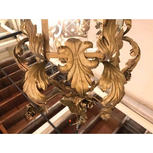 Georgian Style Chandelier With a Globe Centre Matching Chain and Canopy For Sale - Image 9 of 10