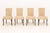Wood Set of Eight John Boone Tufted Beige Fabric Upholstered Dining Chairs For Sale - Image 7 of 17