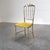 Remarks: Dining / side chair designed by Giuseppe Gaetano Descalzi for Chiavari, Italy 1970s. Brass frame with corduroy...