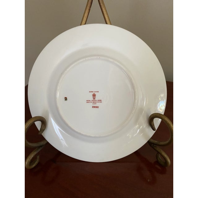 Mid-Century Modern Vintage Royal Crown Derby Old Imari Bread & Butter Plate For Sale - Image 3 of 5