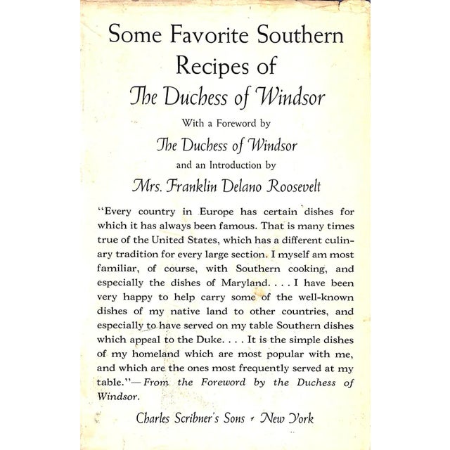 "Some Favorite Southern Recipes of the Duchess of Windsor" 1942 the Duchess of Windsor For Sale - Image 9 of 13