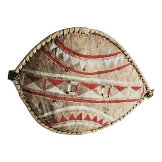 African Maasai Leather Mask Shield, 1950s For Sale