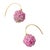 Pink Agate Peony Flower Earring II 14k Gold Hook, A Pair For Sale In New York - Image 6 of 8