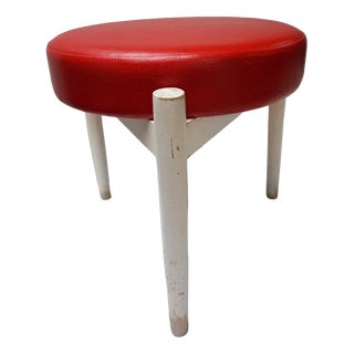 Vintage Scandinavian Round Stool by Hugo Frandsen, 1960s For Sale