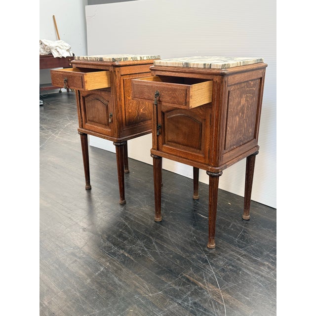 Louis XVI Antique Nightstands, Pair For Sale - Image 4 of 12