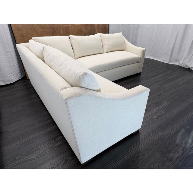 Rh Belgian Classic Slope Arm Left-Arm Bench-Cushion L-Sectional For Sale - Image 11 of 18