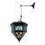 Art Deco Black Metal & Multi-Color Glass With Filigree Design Pendant or Lantern For Sale